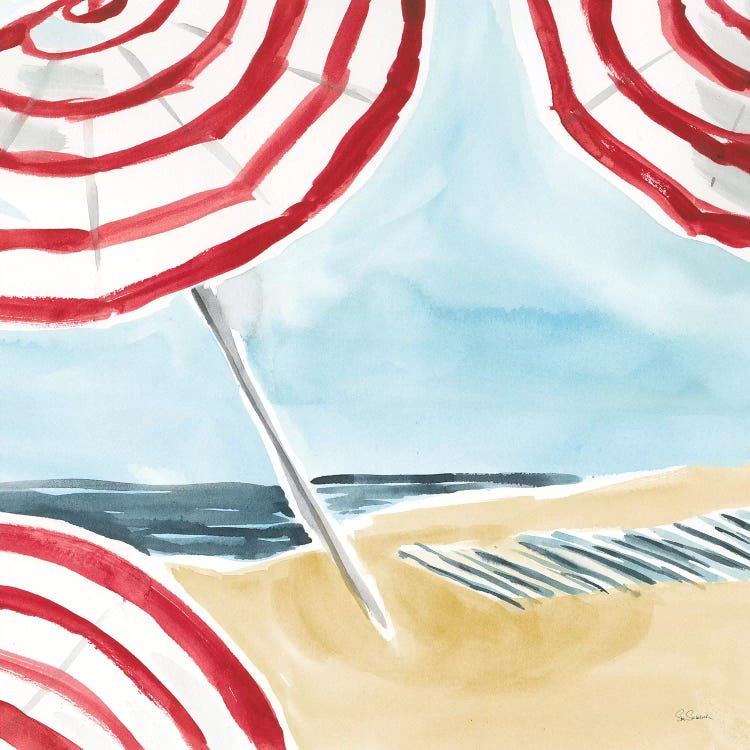 Stripes on the Beach I by Sue Schlabach wall art