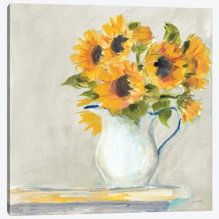 Lotties Sunflowers Canvas Print #SLB125} by Sue Schlabach Canvas Art