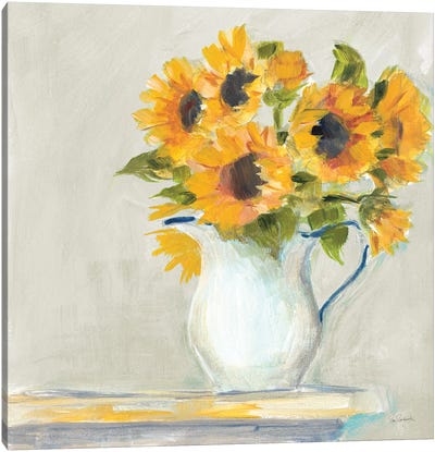 Lotties Sunflowers Canvas Art Print - Sue Schlabach