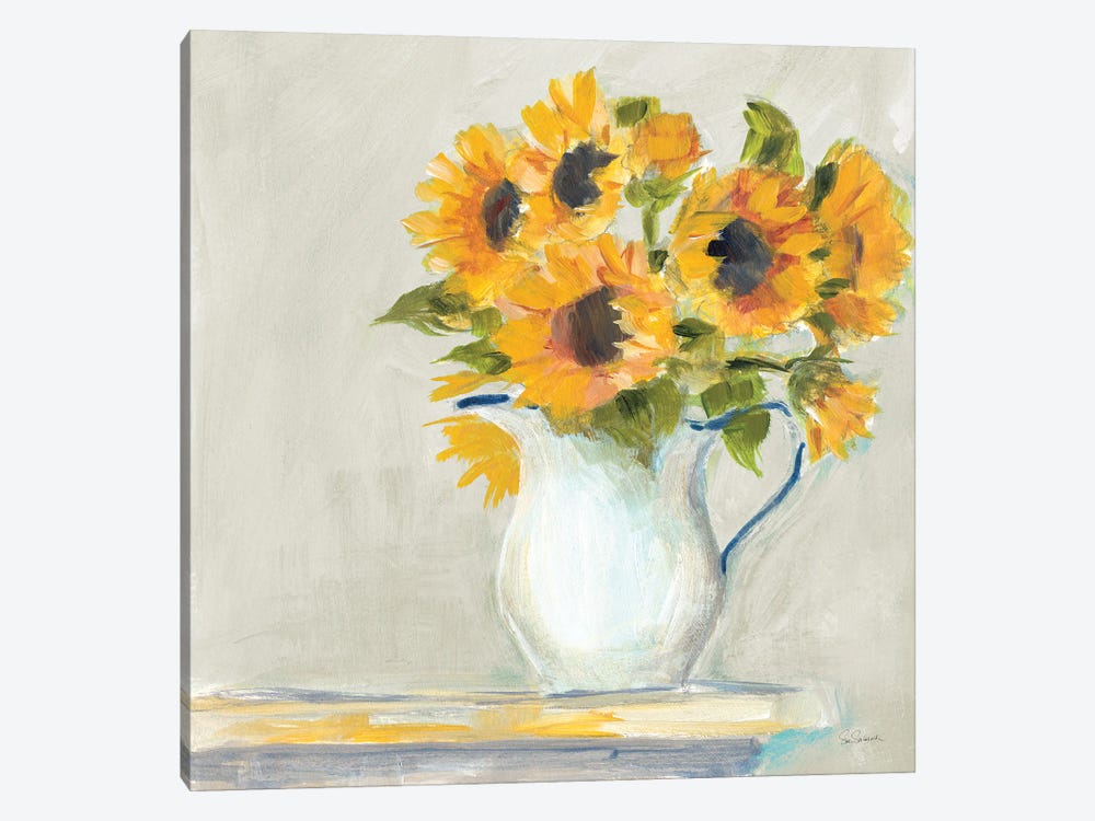 Lotties Sunflowers by Sue Schlabach 1-piece Canvas Art Print
