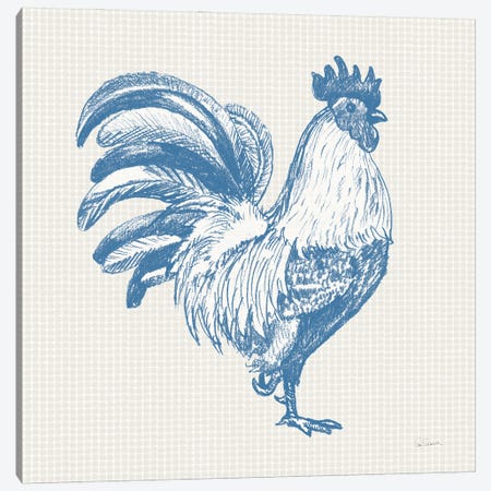 Cottage Rooster I Canvas Print #SLB130} by Sue Schlabach Canvas Art