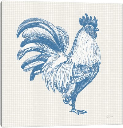 Cottage Rooster I Canvas Art Print - Sue Schlabach