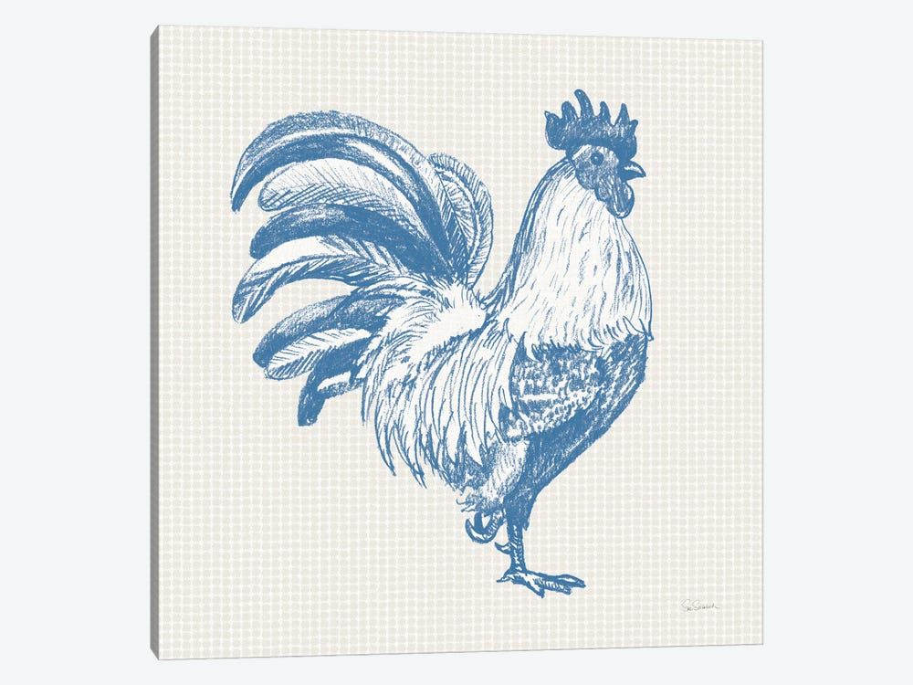 Cottage Rooster I by Sue Schlabach 1-piece Canvas Art Print