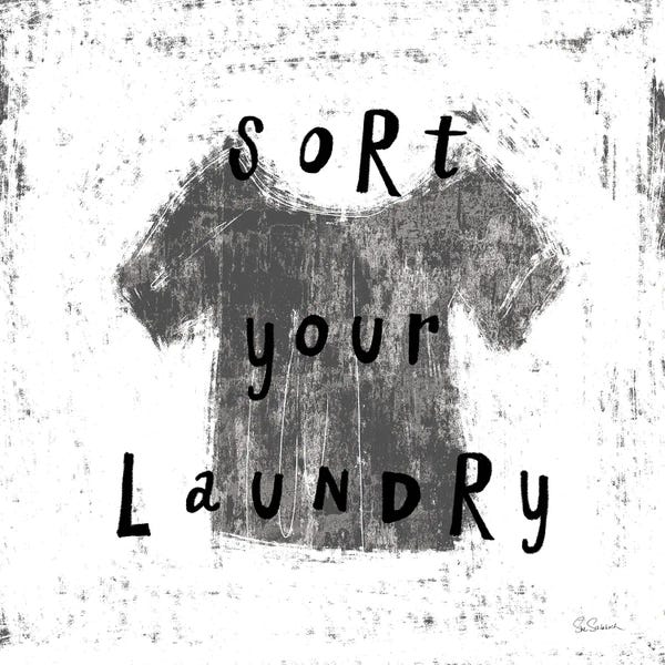 Sue Schlabach: Laundry Rules III In Black & White by Sue Schlabach