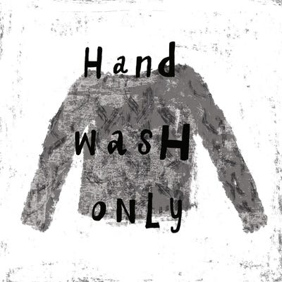 Laundry Rules IV In Black & White by Sue Schlabach framed wall art