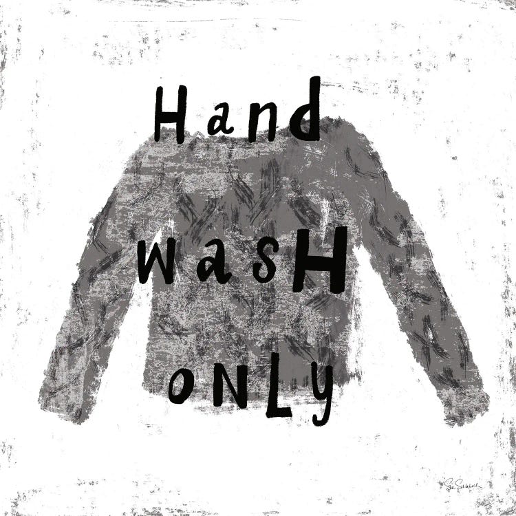 Laundry Rules IV In Black & White by Sue Schlabach wall art