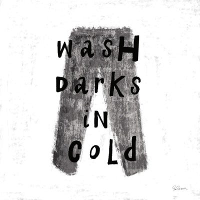 Laundry Rules V In Black & White by Sue Schlabach framed wall art