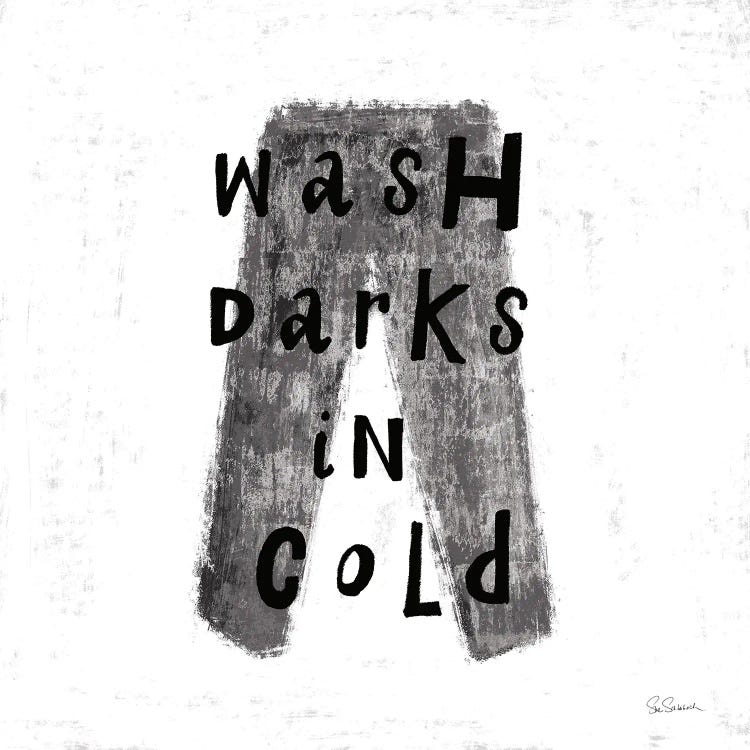 Laundry Rules V In Black & White by Sue Schlabach wall art