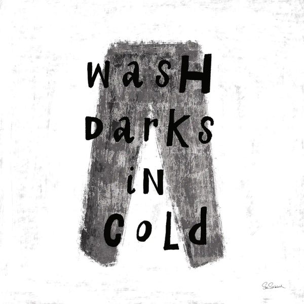 Sue Schlabach: Laundry Rules V In Black & White by Sue Schlabach