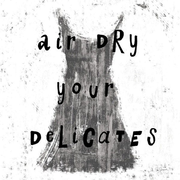 Sue Schlabach: Laundry Rules VI In Black & White by Sue Schlabach