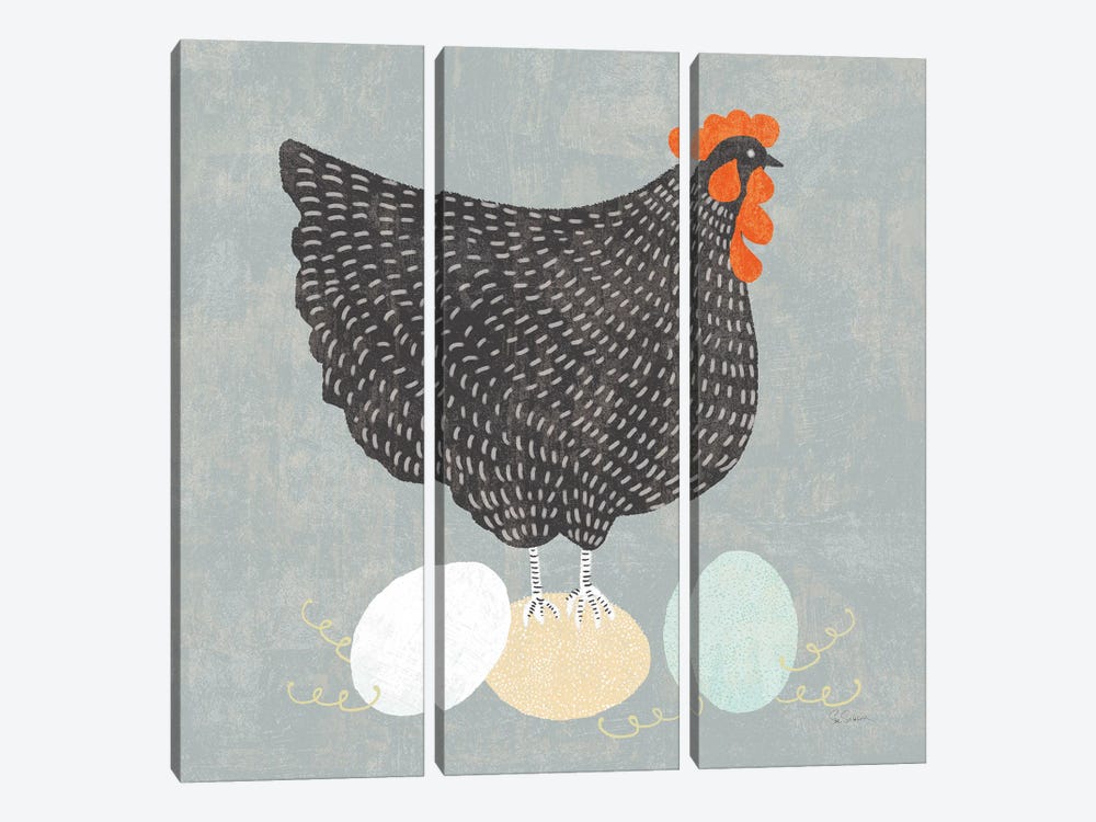 Fresh Eggs I No Words by Sue Schlabach 3-piece Canvas Print