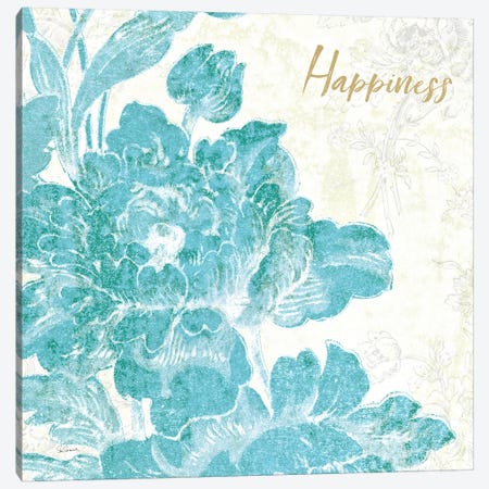 Toile Roses VI Teal Happiness Canvas Print #SLB17} by Sue Schlabach Canvas Art Print