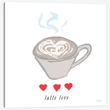 Latte Love Canvas Print #SLB27} by Sue Schlabach Canvas Art