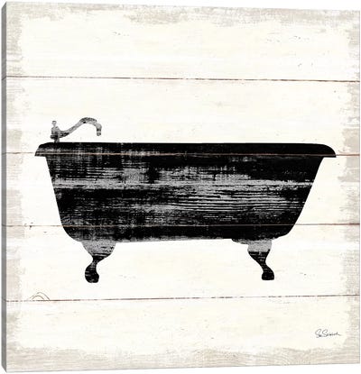 Shiplap Bath I Canvas Art Print - Sue Schlabach