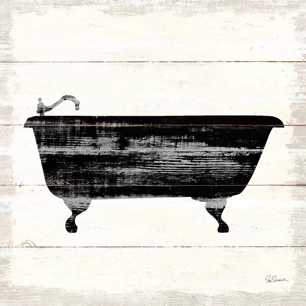 Sue Schlabach: Shiplap Bath I by Sue Schlabach