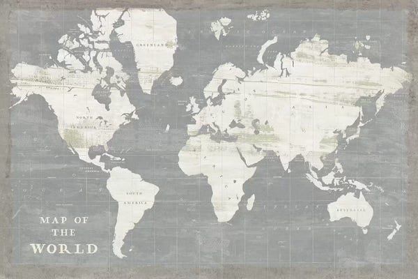 Globes: Slate World Map by Sue Schlabach