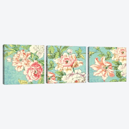 Cottage Roses Triptych Canvas Print Set #SLB3HSET001} by Sue Schlabach Canvas Print