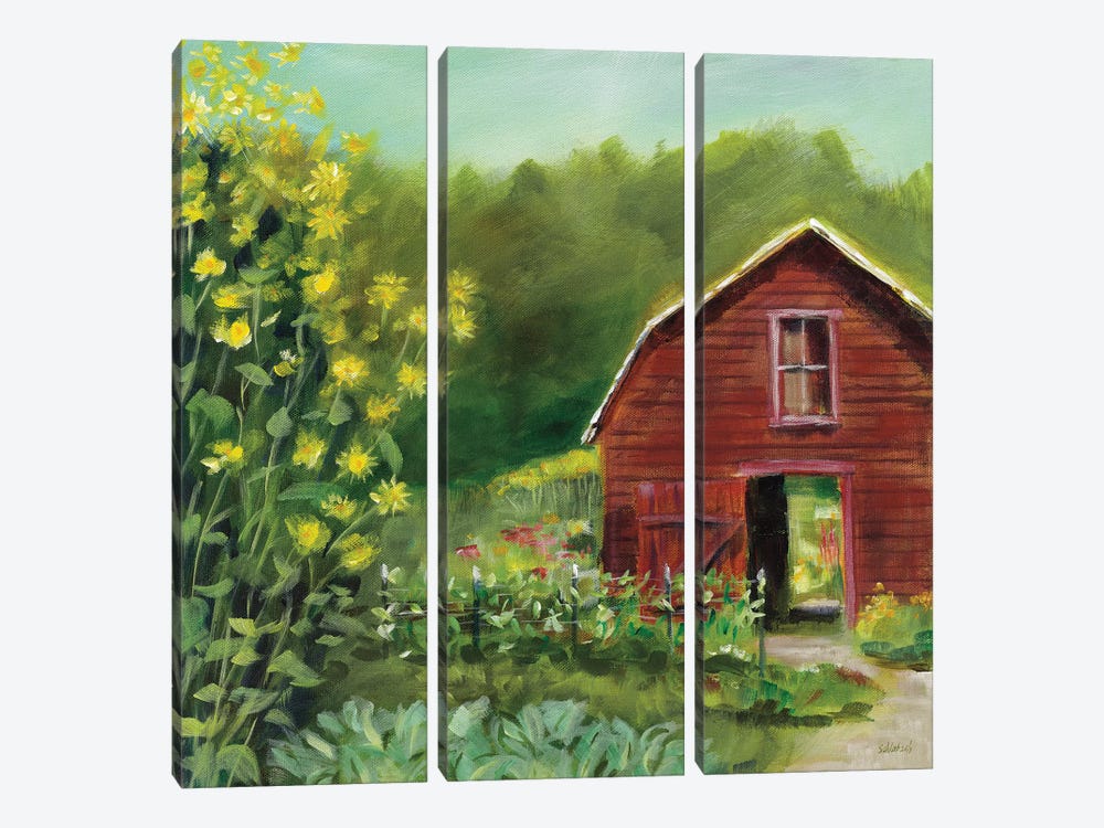 Kelly Way Barn by Sue Schlabach 3-piece Canvas Print
