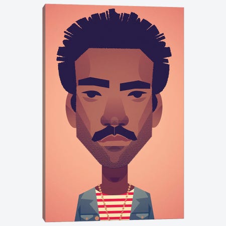 Donald Glover Canvas Print #SLC14} by Stanley Chow Canvas Art