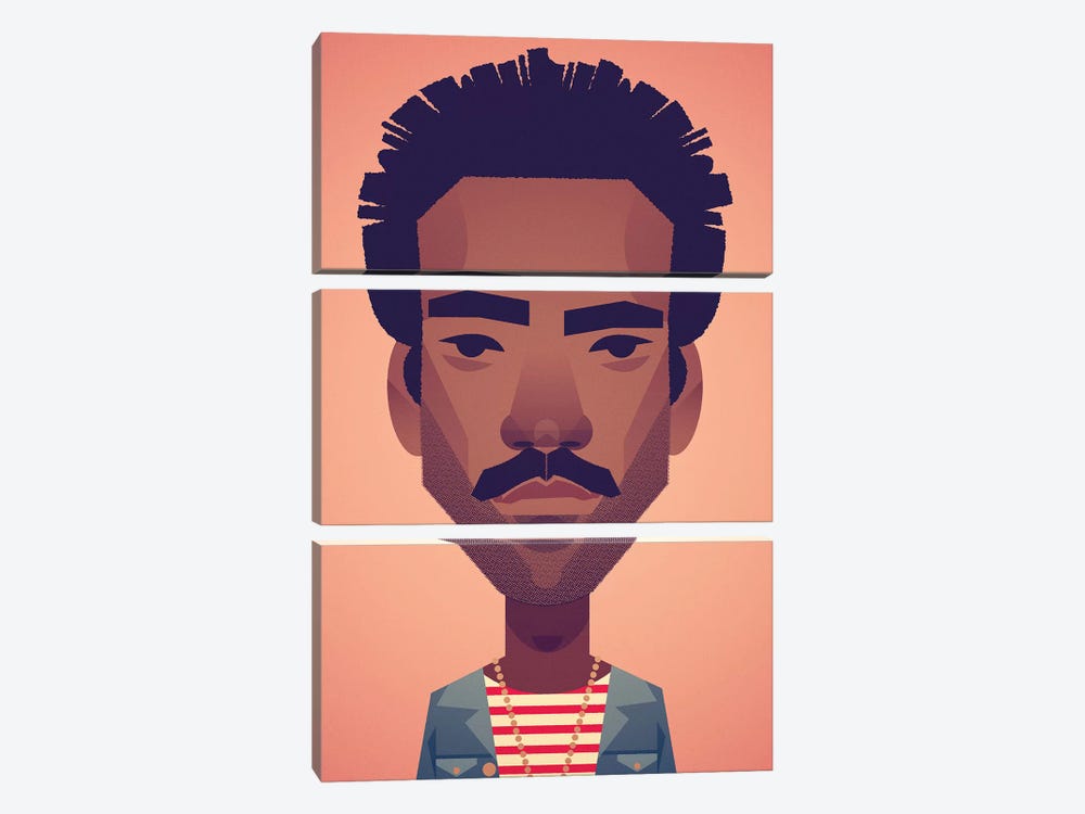 Donald Glover by Stanley Chow 3-piece Canvas Artwork