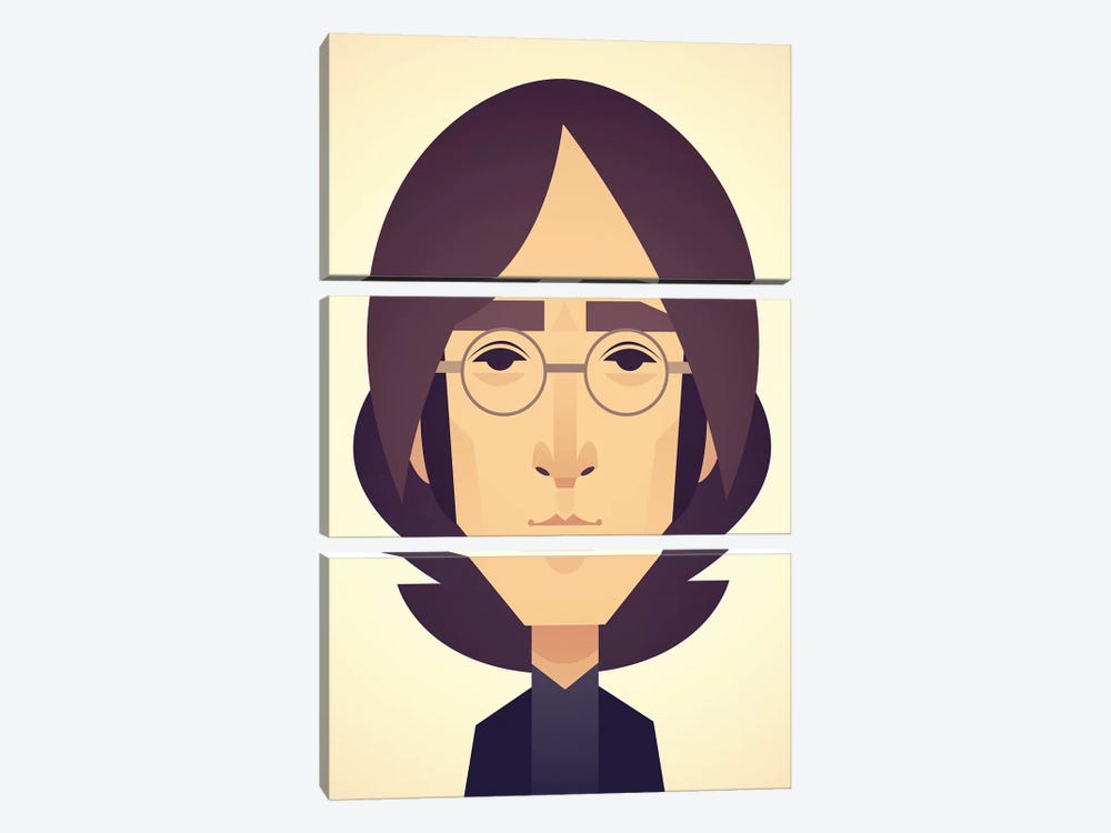 John Lennon by Stanley Chow 3-piece Canvas Wall Art