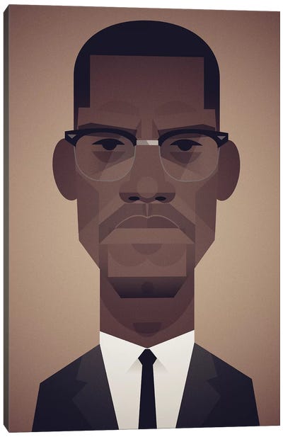 Malcolm X Canvas Art Print - Educational Art