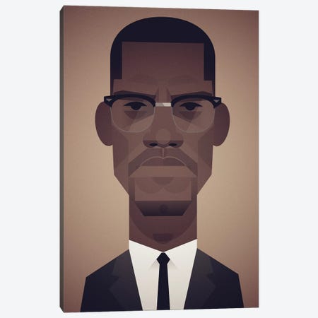 Malcolm X Canvas Print #SLC23} by Stanley Chow Canvas Art