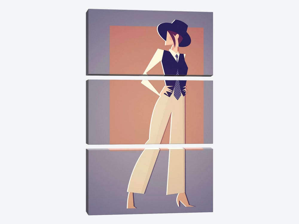 Miss A Hall by Stanley Chow 3-piece Canvas Artwork
