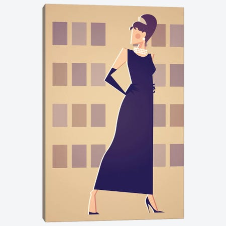 Miss Golightly Canvas Print #SLC26} by Stanley Chow Art Print