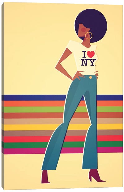 Miss New York Canvas Art Print - Women's Pants Art