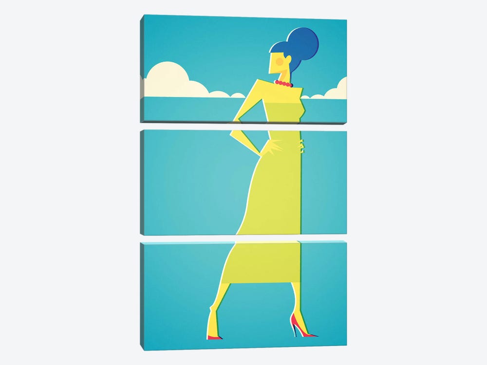 Mrs Simpson by Stanley Chow 3-piece Canvas Wall Art