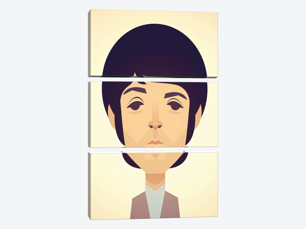 Paul McCartney by Stanley Chow 3-piece Canvas Wall Art