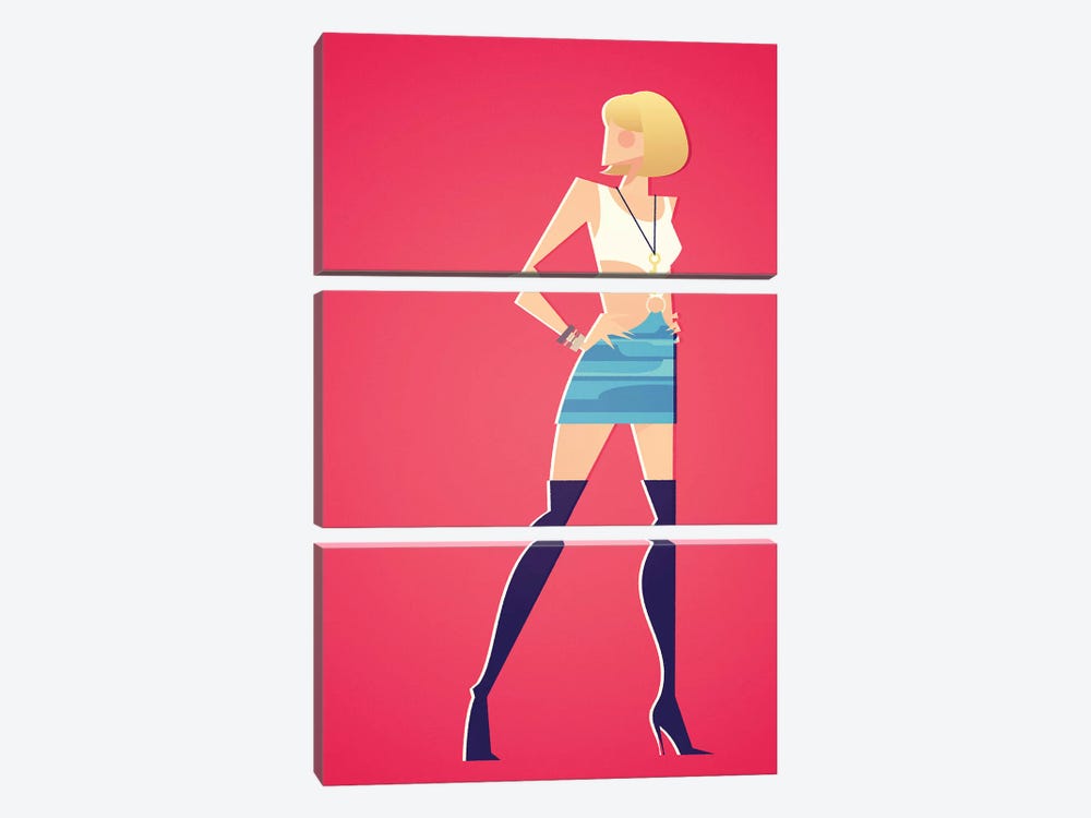 Pretty Woman by Stanley Chow 3-piece Canvas Wall Art