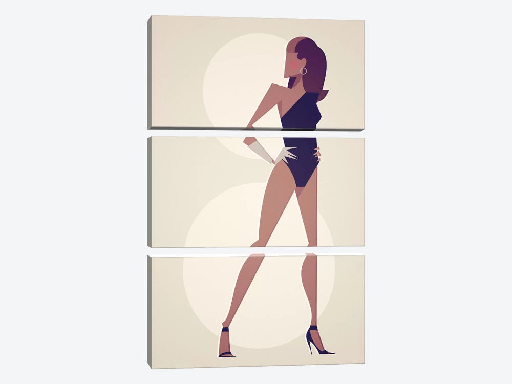 Single Lady by Stanley Chow 3-piece Canvas Print