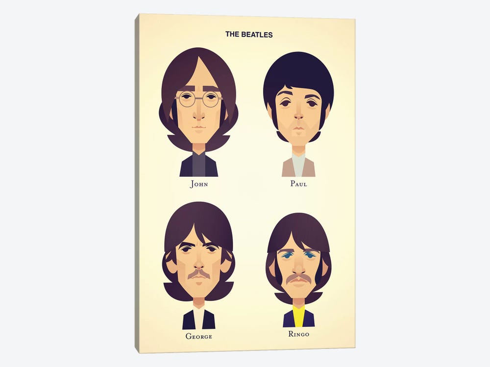 The Beatles by Stanley Chow 1-piece Canvas Wall Art