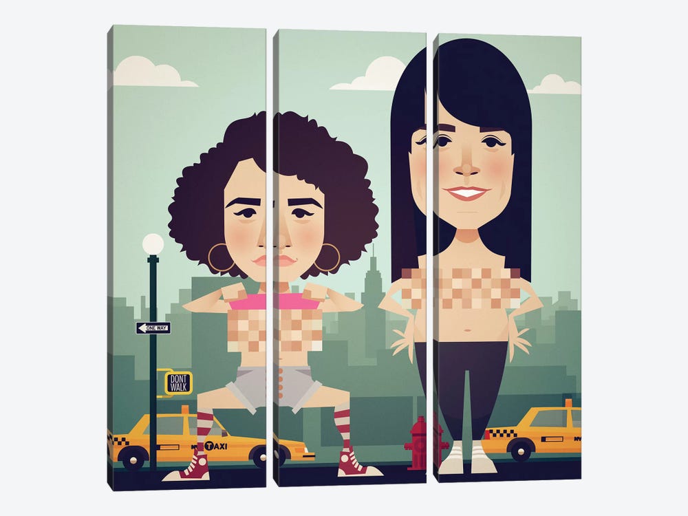 Broad City by Stanley Chow 3-piece Canvas Artwork