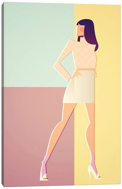 Christy In Versace_'94 Canvas Art Print - Stanley Chow