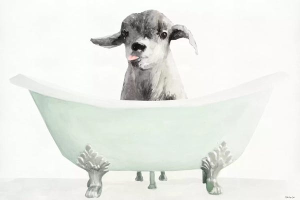 Goats: Vintage Tub with Goat by Stellar Design Studio
