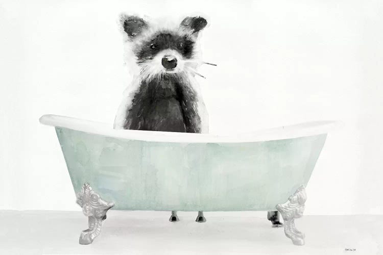 Vintage Tub with Racoon