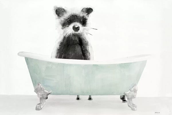 Raccoons: Vintage Tub with Racoon by Stellar Design Studio