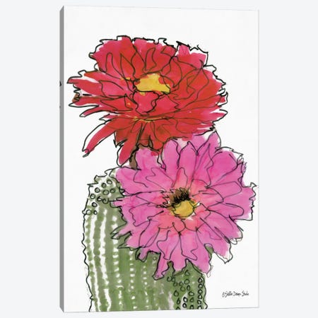 Cactus Flower I Canvas Print #SLD126} by Stellar Design Studio Canvas Wall Art