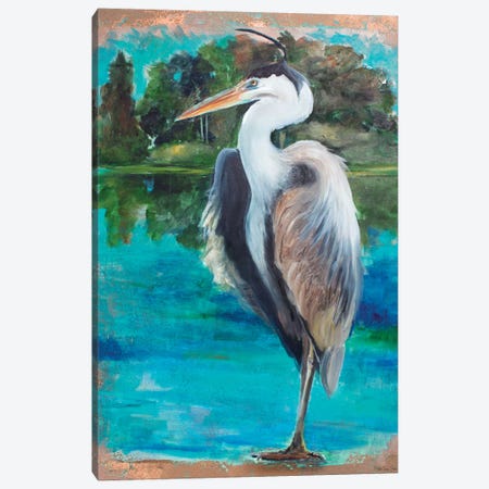 Marsh Heron Canvas Print #SLD136} by Stellar Design Studio Canvas Art Print