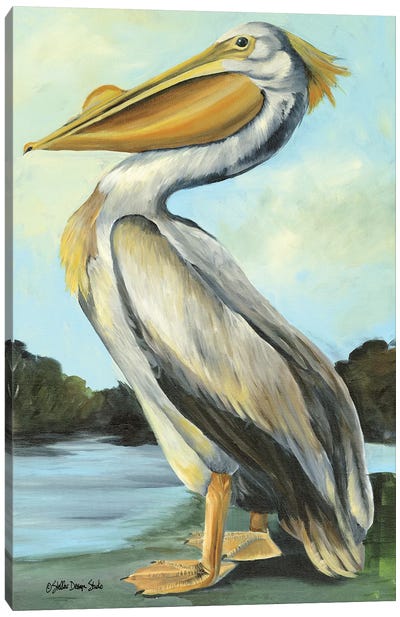 The Grand Pelican Canvas Art Print - Pelican Art