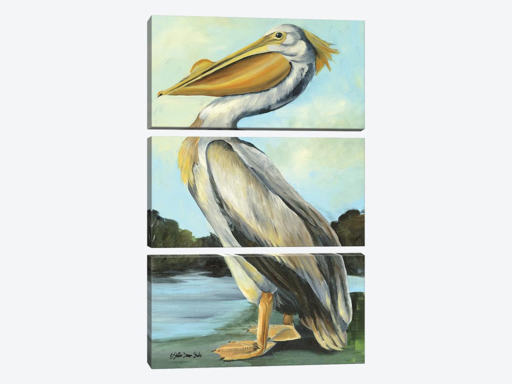 The Grand Pelican by Stellar Design Studio 3-piece Canvas Art