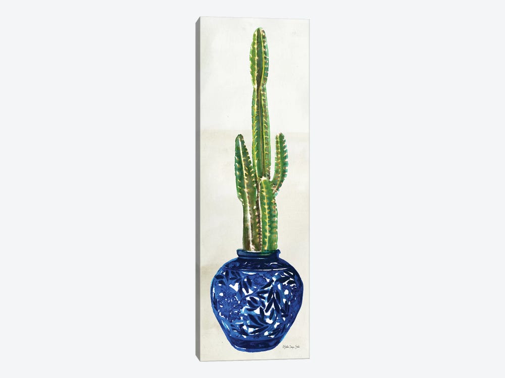 Cacti in Blue Pot I by Stellar Design Studio 1-piece Canvas Art Print
