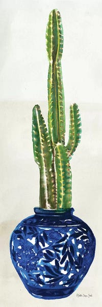 Cacti: Cacti in Blue Pot I by Stellar Design Studio