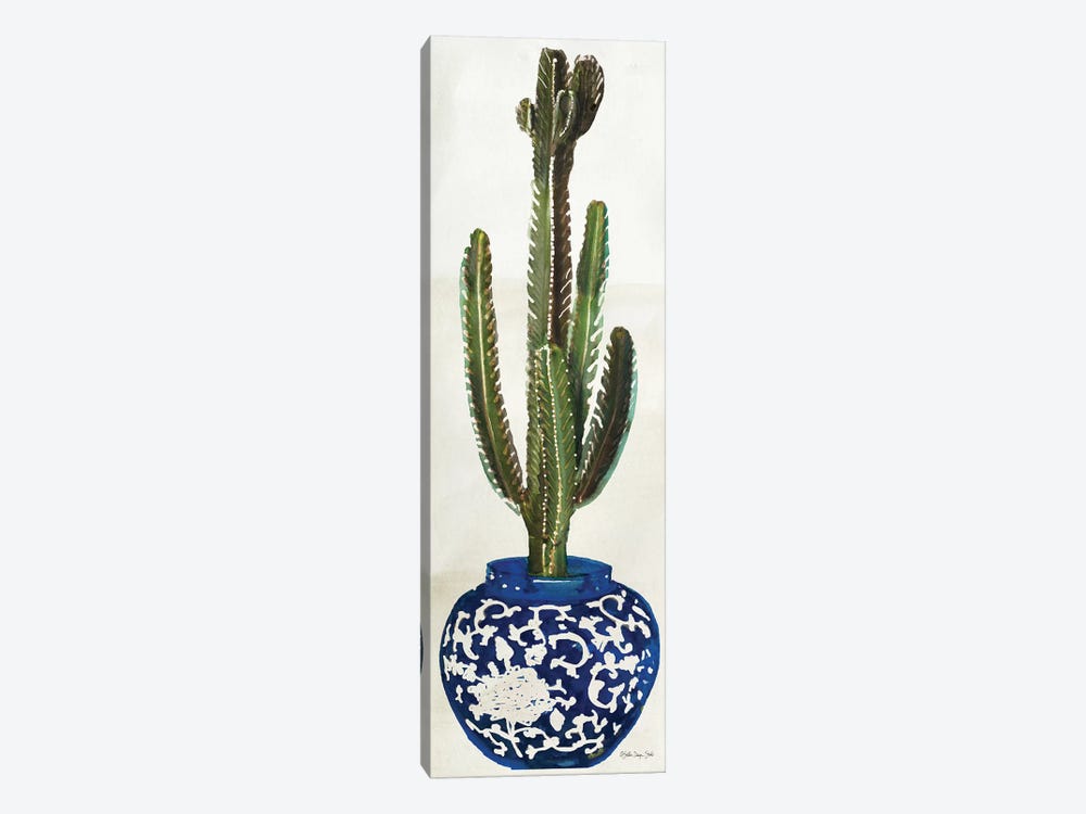 Cacti in Blue Pot II by Stellar Design Studio 1-piece Canvas Art Print
