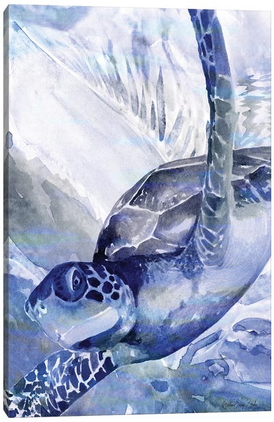 Among the Sea Grass I Canvas Art Print - Reptile & Amphibian Art