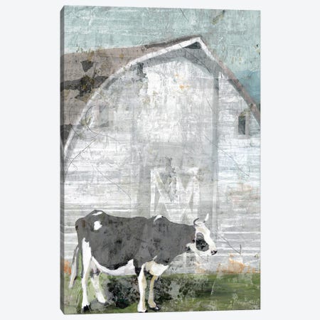 Barn with Cow Canvas Print #SLD156} by Stellar Design Studio Canvas Print