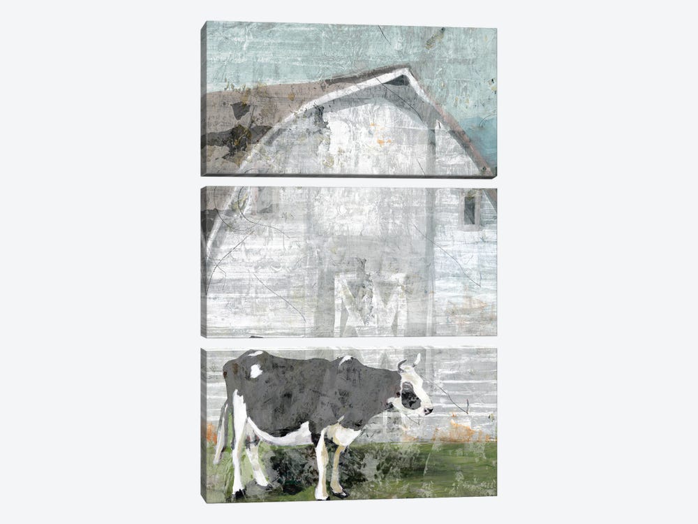 Barn with Cow by Stellar Design Studio 3-piece Art Print